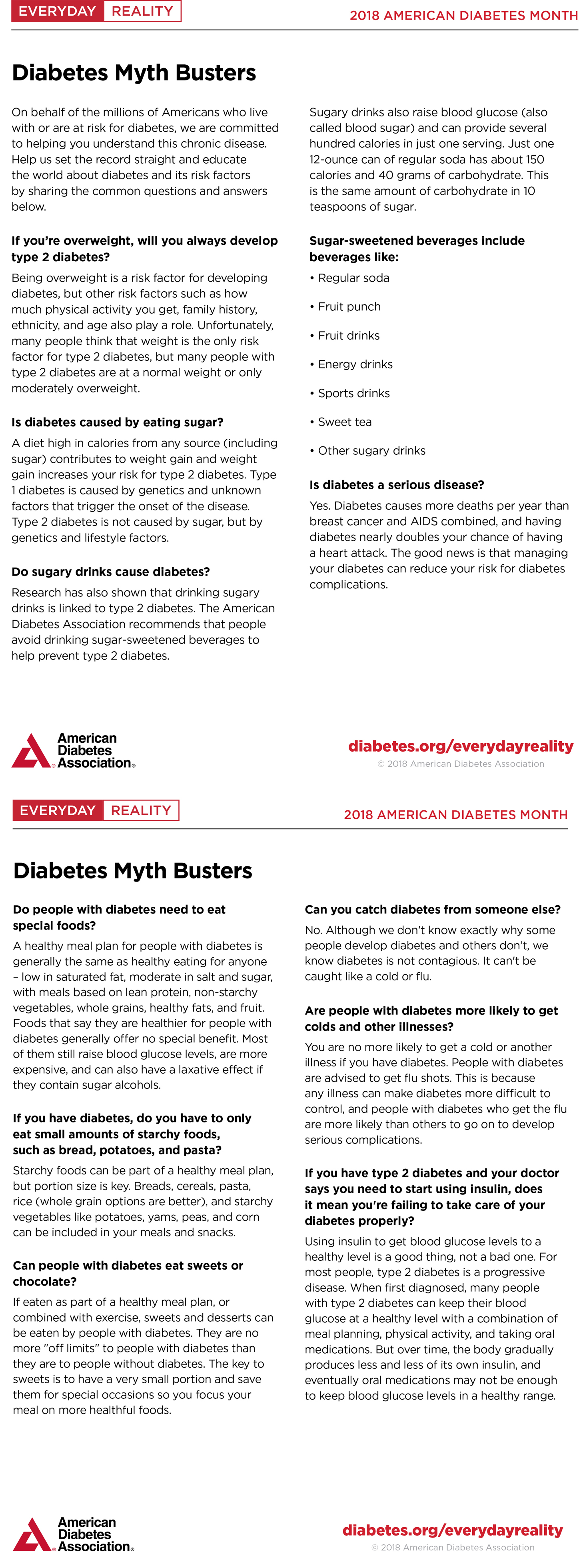 Diabetes Myth Busters