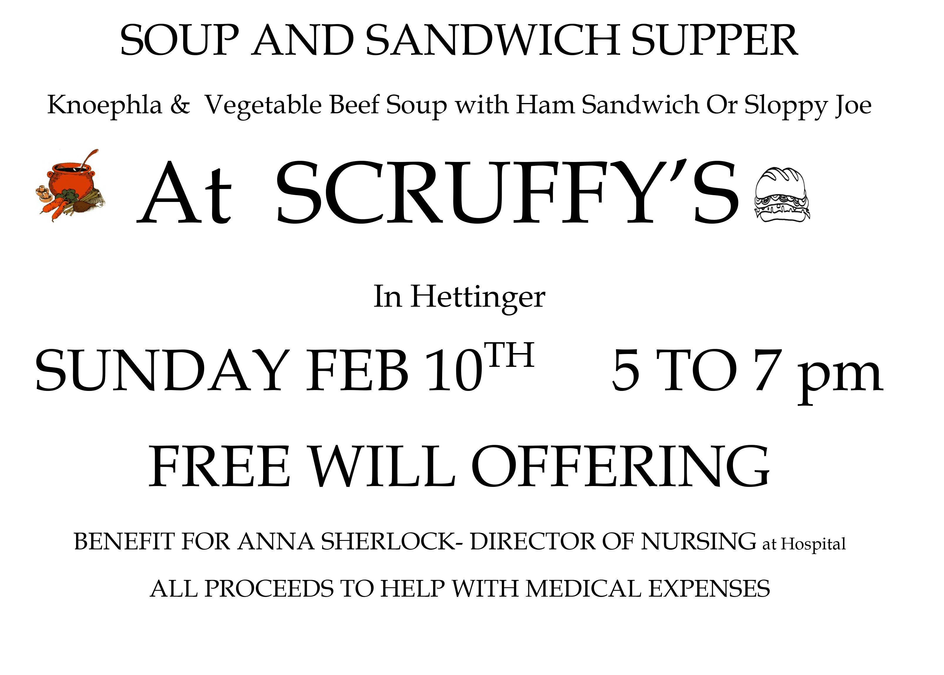 SOUP AND SANDWICH SUPPER